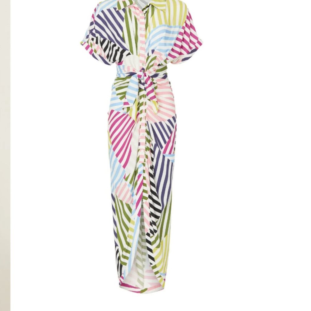 Le Superbe Miko Dress Size 4 Striped Maxi